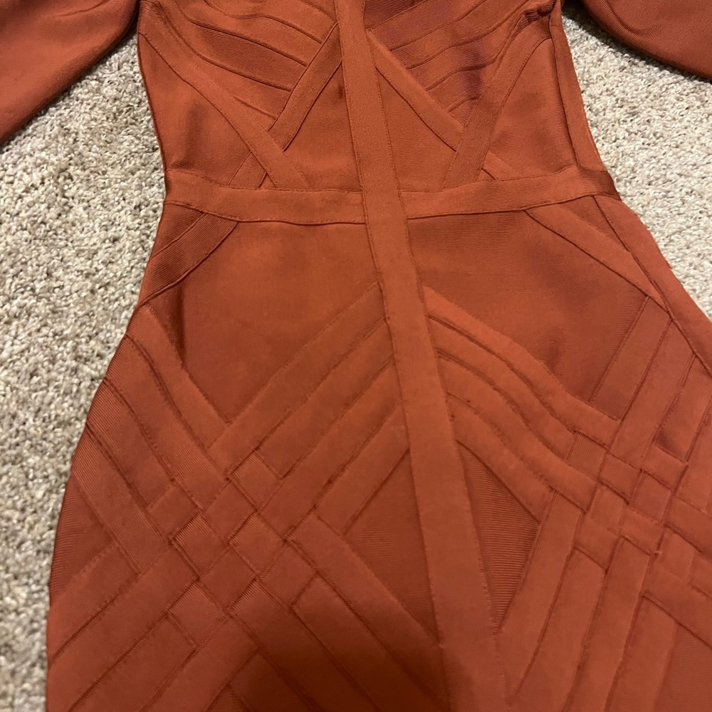 House of CB Bandage Dress Rust